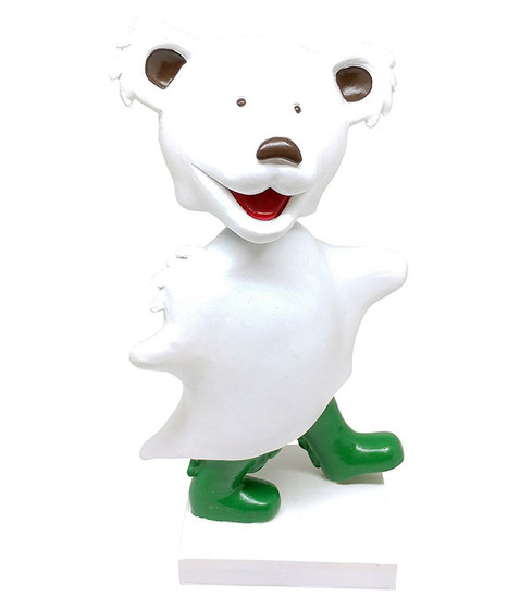 liquid blue GD Bobblehead Dancing Ghost Bear White