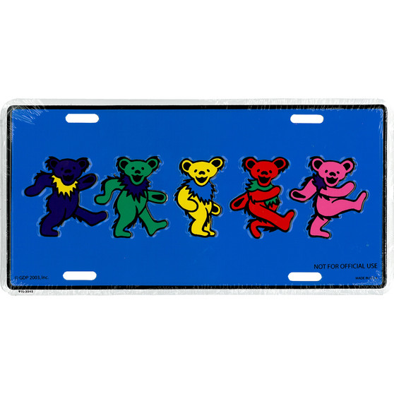 Liquid Blue GD Dancing Bears License Plate