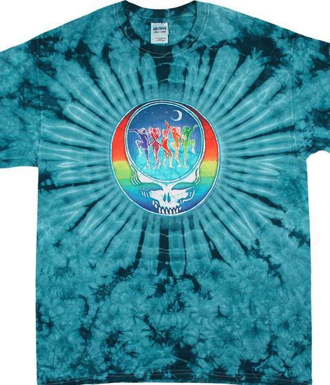 liquid blue GD Dancing Face Tie-Dye T-Shirt