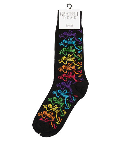 liquid blue GD Dancing Skeletons Black Socks