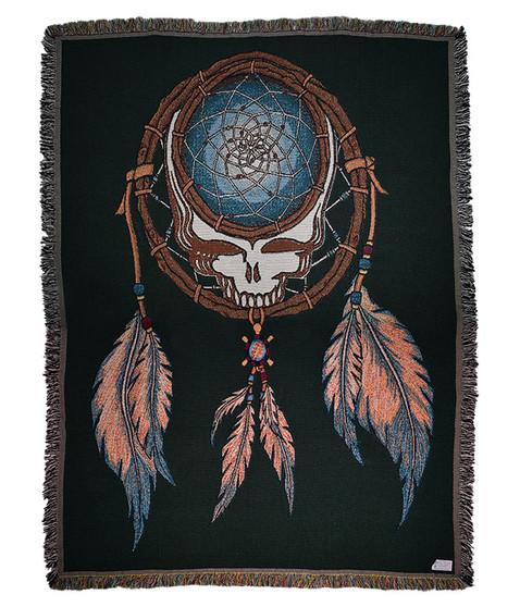 liquid blue GD Dream Catcher Woven Blanket