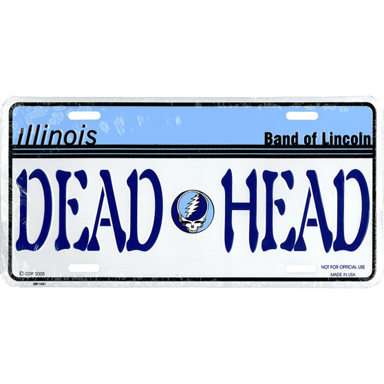 Liquid Blue GD Illinois License Plate