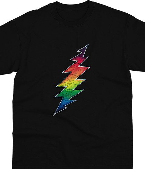 liquid blue GD Lightning Bolt Black T-Shirt