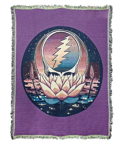 liquid blue GD Lotus SYF Woven Blanket