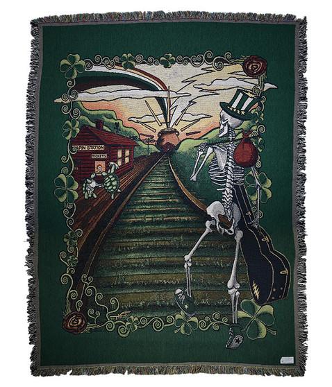 liquid blue GD Lucky Sam Woven Blanket