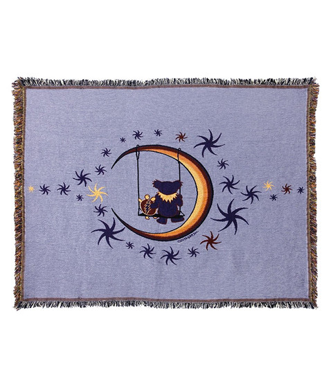 liquid blue GD Moon Swing Woven Blanket