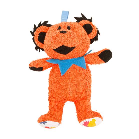 Liquid Blue GD Orange Dancing Bear Baby Rattle