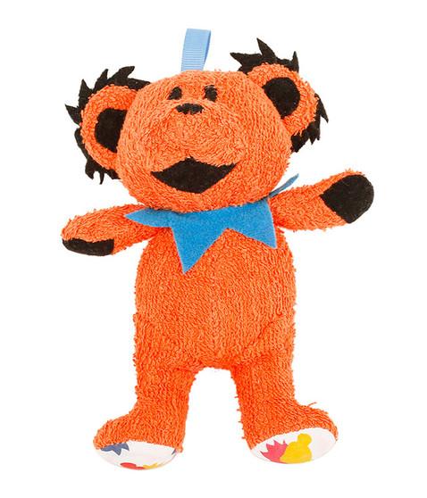 liquid blue GD Orange Dancing Bear Baby Rattle
