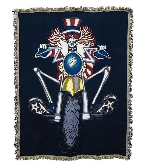 liquid blue GD Pyscle Sam Woven Blanket