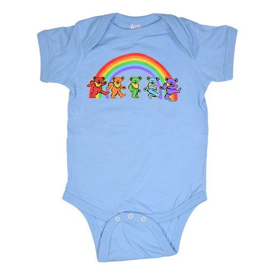 Liquid Blue GD Rainbow Bears Blue Onesie