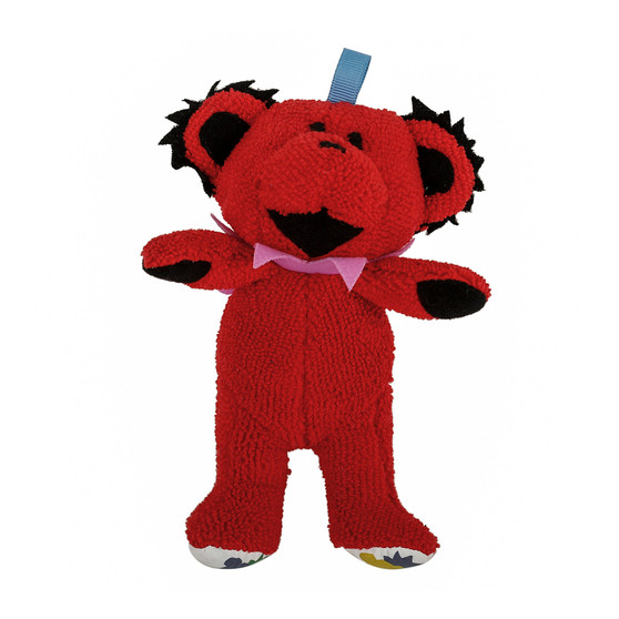 Liquid Blue GD Red Dancing Bear Baby Rattle