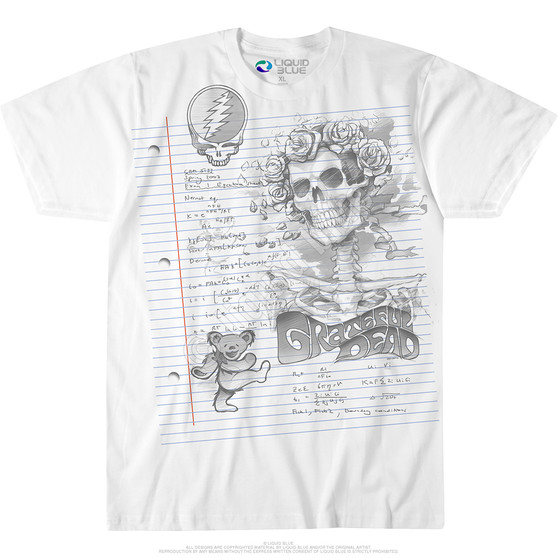 Liquid Blue GD Sketch White Athletic T-Shirt