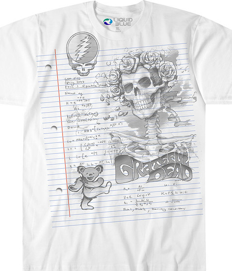 liquid blue GD Sketch White Athletic T-Shirt
