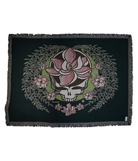 liquid blue GD Sugar Magnolia SYF Woven Blanket