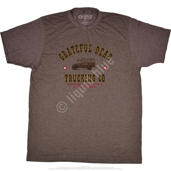 Liquid Blue GD Truckin Brown Poly Cotton T-Shirt