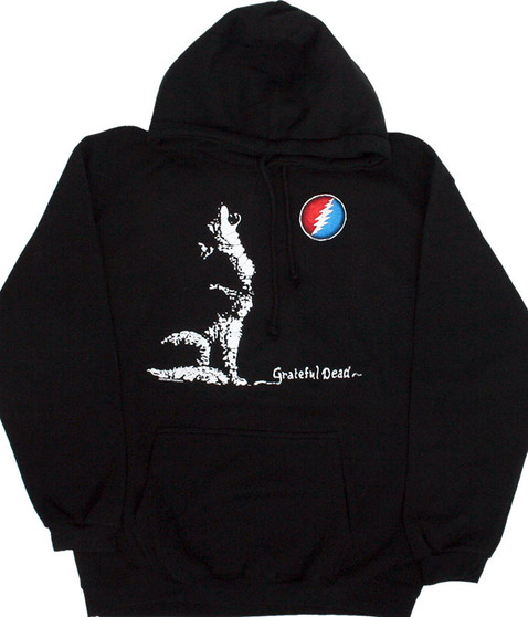 liquid blue GD Wolf Moon Black Hoodie