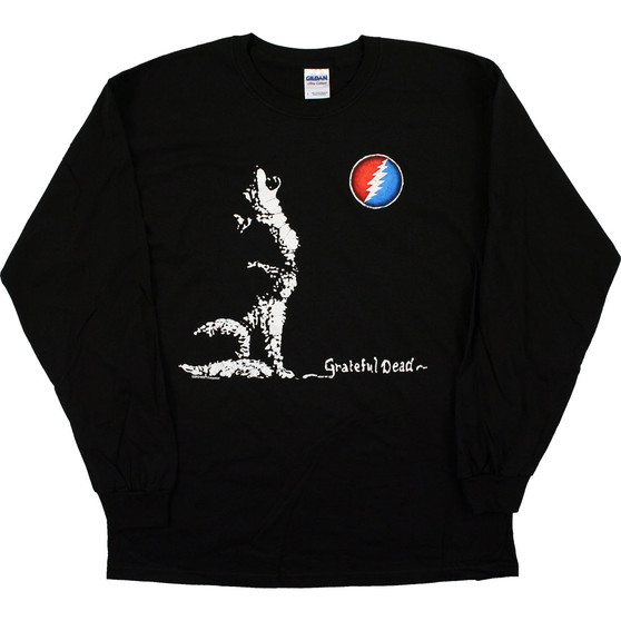 Liquid Blue GD Wolf Moon Black Long Sleeve T-Shirt