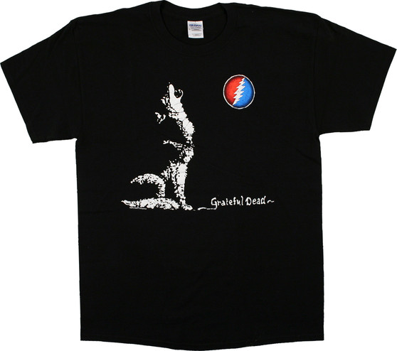 Liquid Blue GD Wolf Moon Black T-Shirt