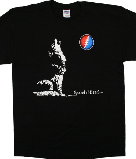 liquid blue GD Wolf Moon Black T-Shirt