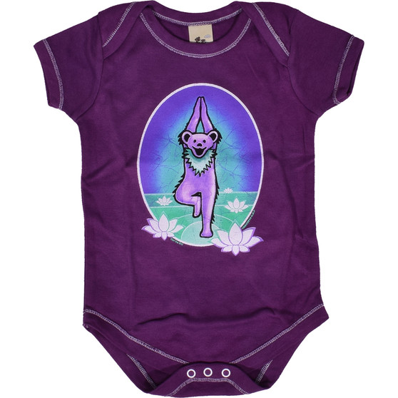 Liquid Blue GD Yoga Bear Purple Onesie