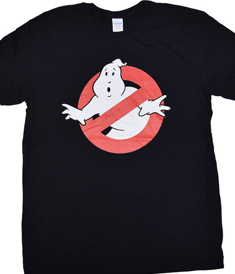liquid blue Ghostbusters Symbol Black T-Shirt
