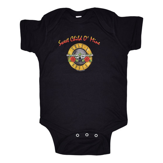Liquid Blue GNR Sweet Child Black Onesie