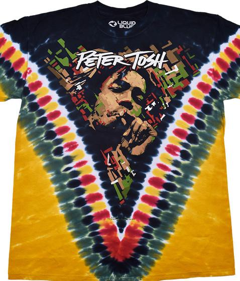 liquid blue Golden V Tie-Dye T-Shirt