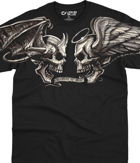 liquid blue Good And Evil Black T-Shirt