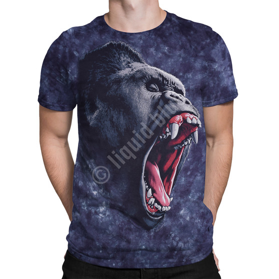 Liquid Blue Gorilla Power Tie-Dye T-Shirt