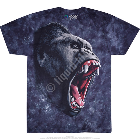 Liquid Blue Gorilla Power Tie-Dye T-Shirt