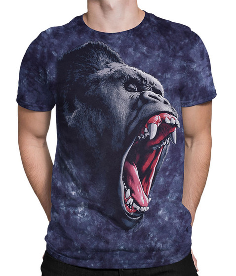 liquid blue Gorilla Power Tie-Dye T-Shirt
