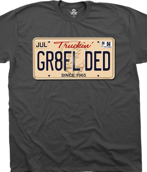 liquid blue Gr8fl Ded Grey T-Shirt