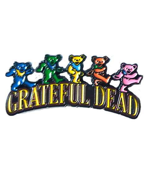 liquid blue Grateful Dead Dancin Bears Lapel Pin