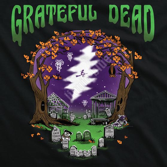 Liquid Blue Grateful Graveyard Black T-Shirt