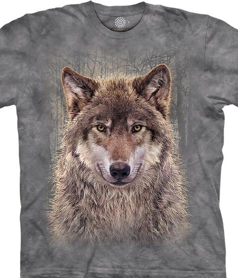 liquid blue Gray Wolf Forest Kids' T-Shirt
