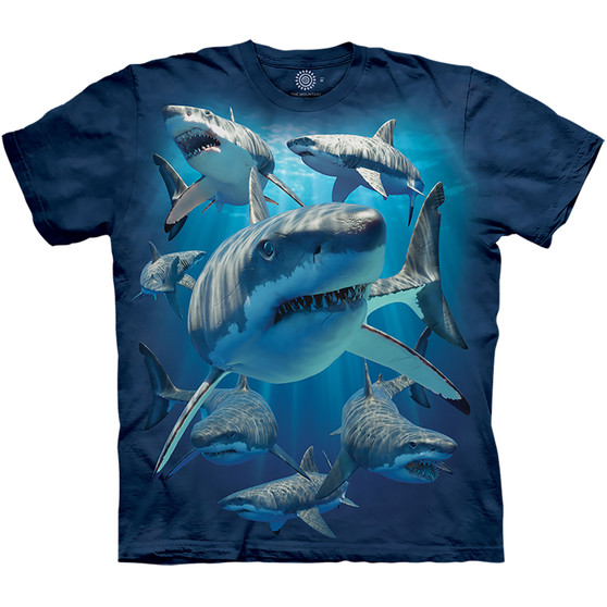 Liquid Blue Great Whites Classic Cotton T-Shirt