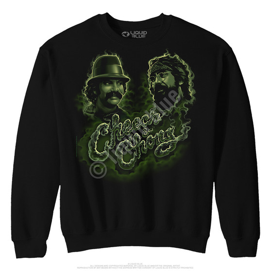 Liquid Blue Green Smoke Black Sweatshirt