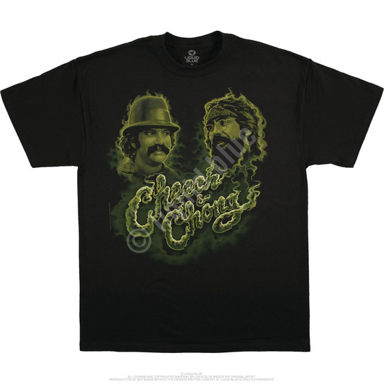 Liquid Blue Green Smoke Black T-Shirt