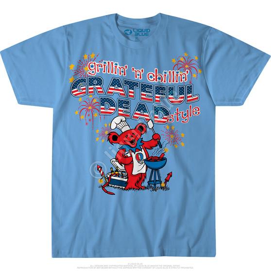 Liquid Blue Grillin N Chillin Light Blue T-Shirt