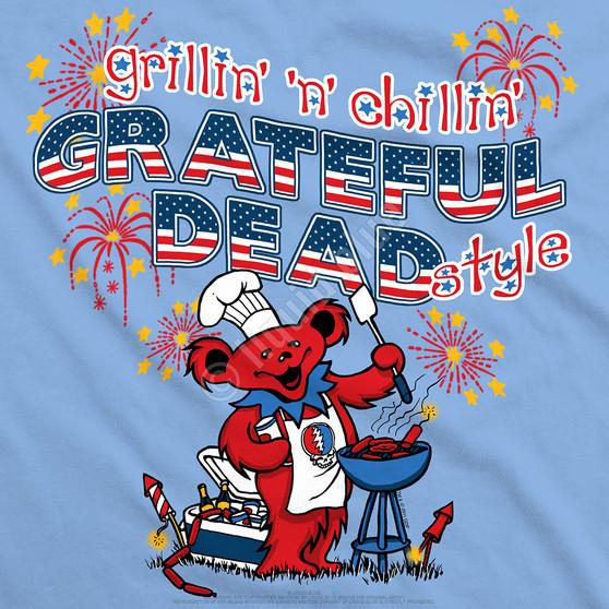 Liquid Blue Grillin N Chillin Light Blue T-Shirt