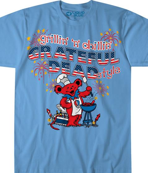 liquid blue Grillin n Chillin Light Blue T-Shirt