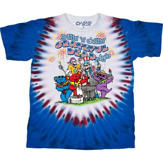 Liquid Blue Grillin N Chillin Tie-Dye T-Shirt