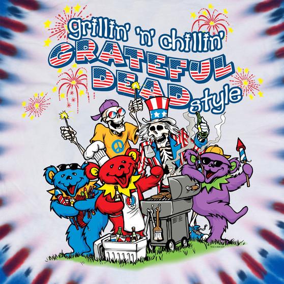 Liquid Blue Grillin N Chillin Tie-Dye T-Shirt