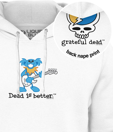 liquid blue Guitar Dead Is Better Hoodie