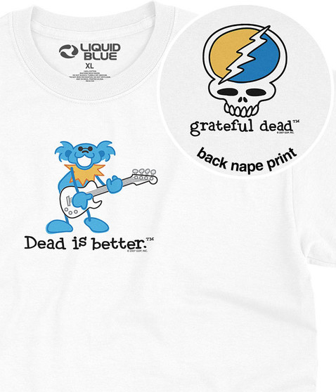 liquid blue Guitar Dead Is Better T-Shirt
