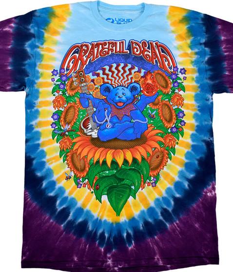 liquid blue Guru Bear Tie-Dye T-Shirt