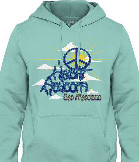 liquid blue Haight Ashbury Peace Hoodie
