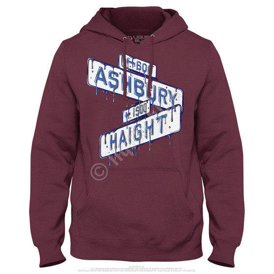 Liquid Blue Haight Ashbury Sign Hoodie