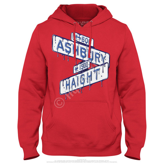 Liquid Blue Haight Ashbury Sign Hoodie
