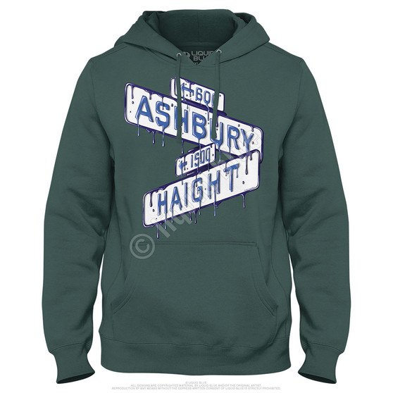Liquid Blue Haight Ashbury Sign Hoodie